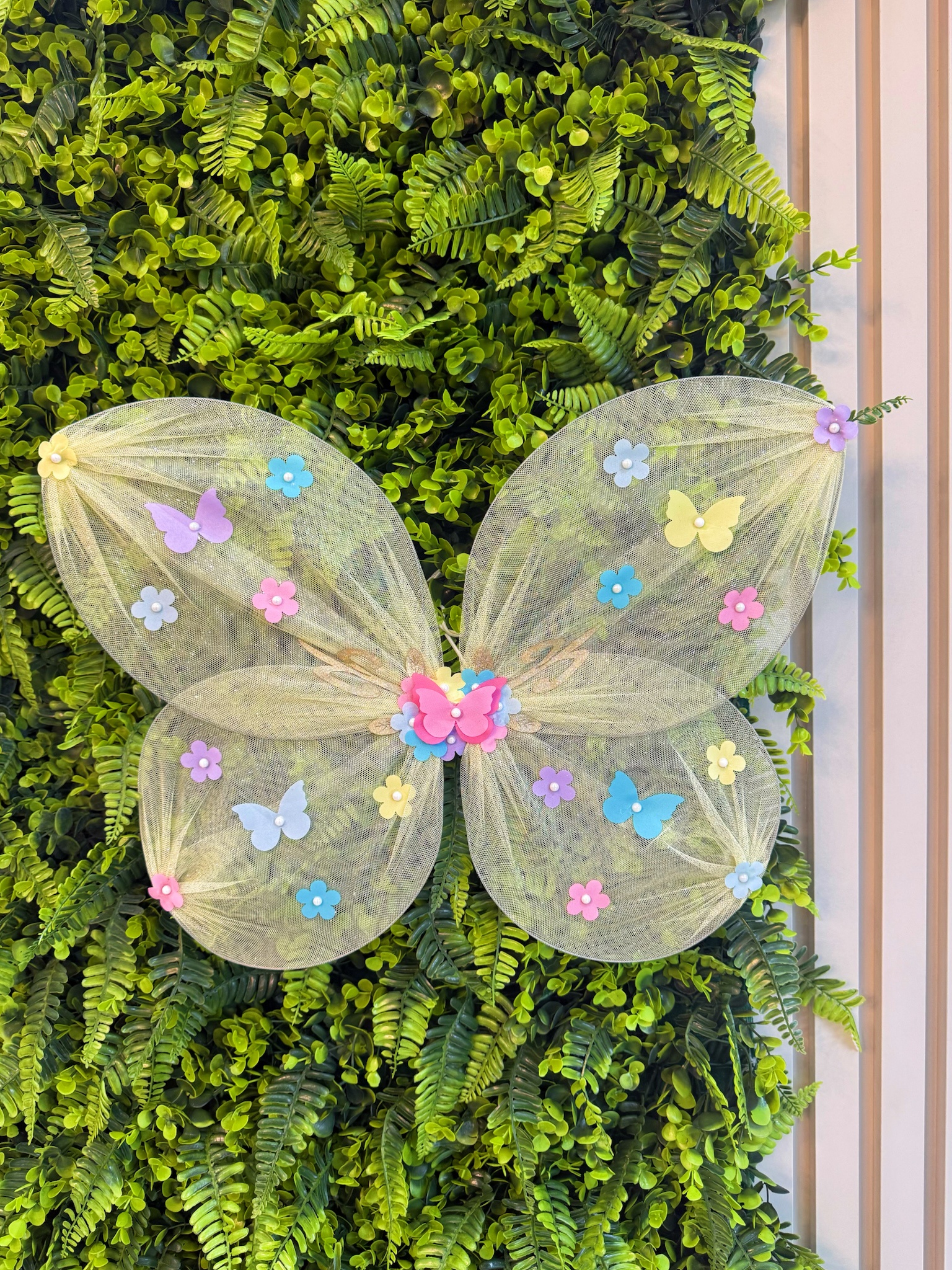 Asa Borboleta Amarelo Bebê Jardim Encantado Fada Super Luxo