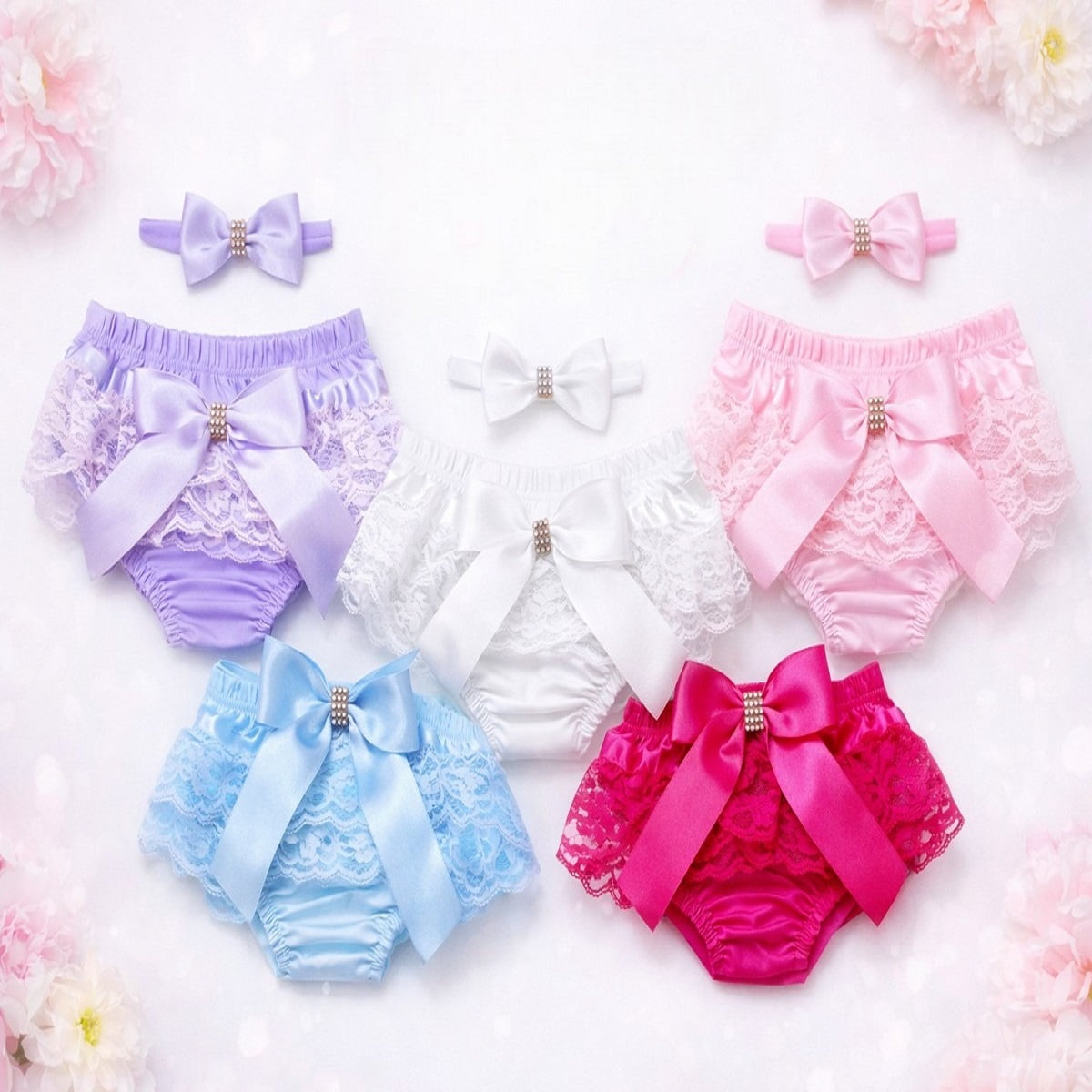 Kit Calcinha Bunda Rica C/ Faixa e Lacinho Strass Várias Cores