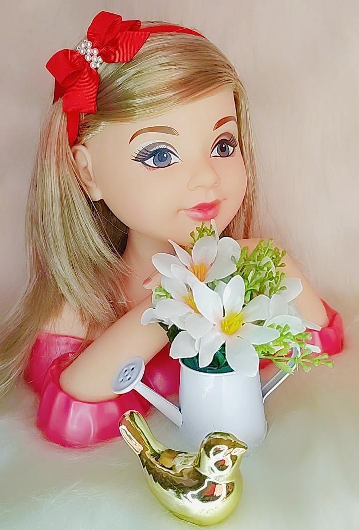 Faixinha de Cabelo Bebê Vermelha Com Pérolas Fofura