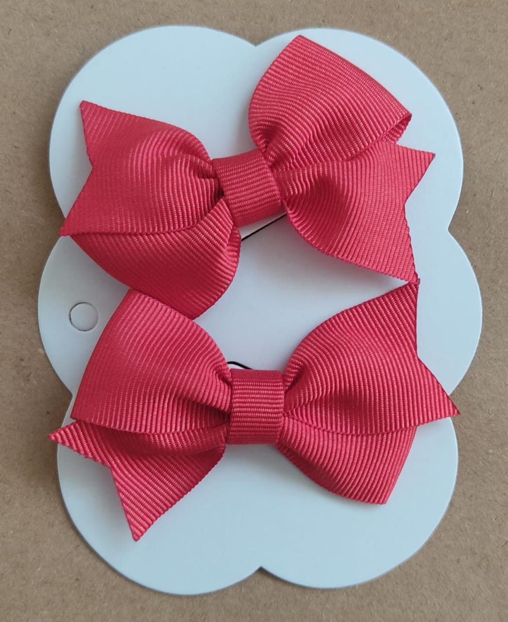 Kit de Dois Laço Baby Infantil Vermelho Nó Bico de Pato