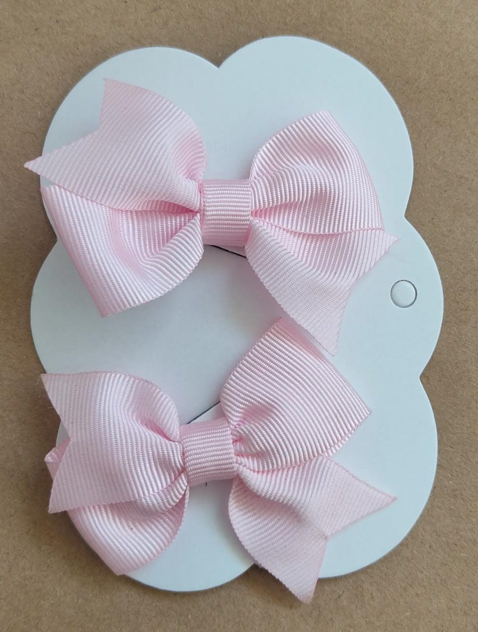 Kit de Dois Laços Baby Infantil Rosa Bebê Nó Bico de Pato