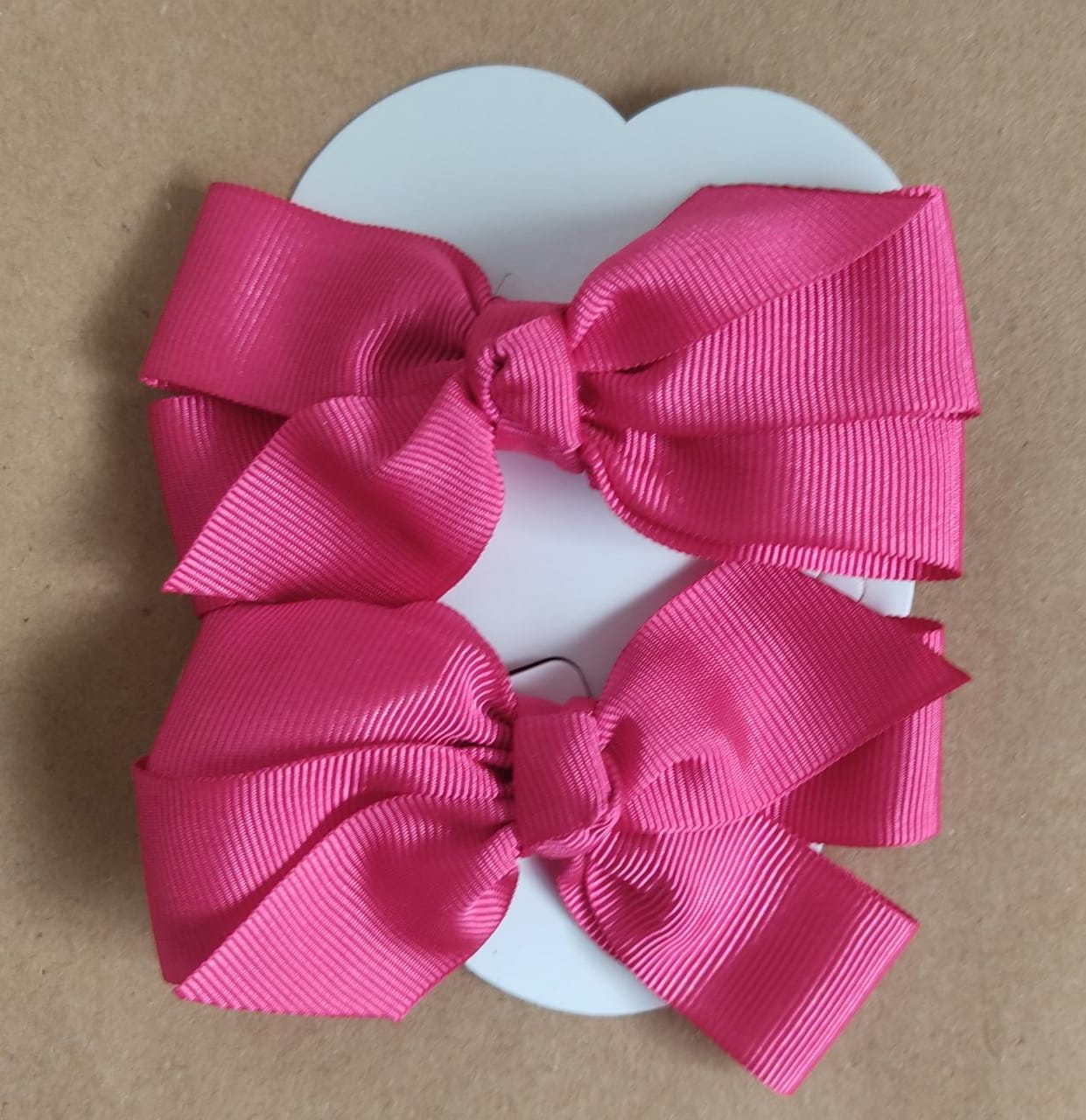 Kit de Dois Laços Infantil Pink Nó Bico de Pato