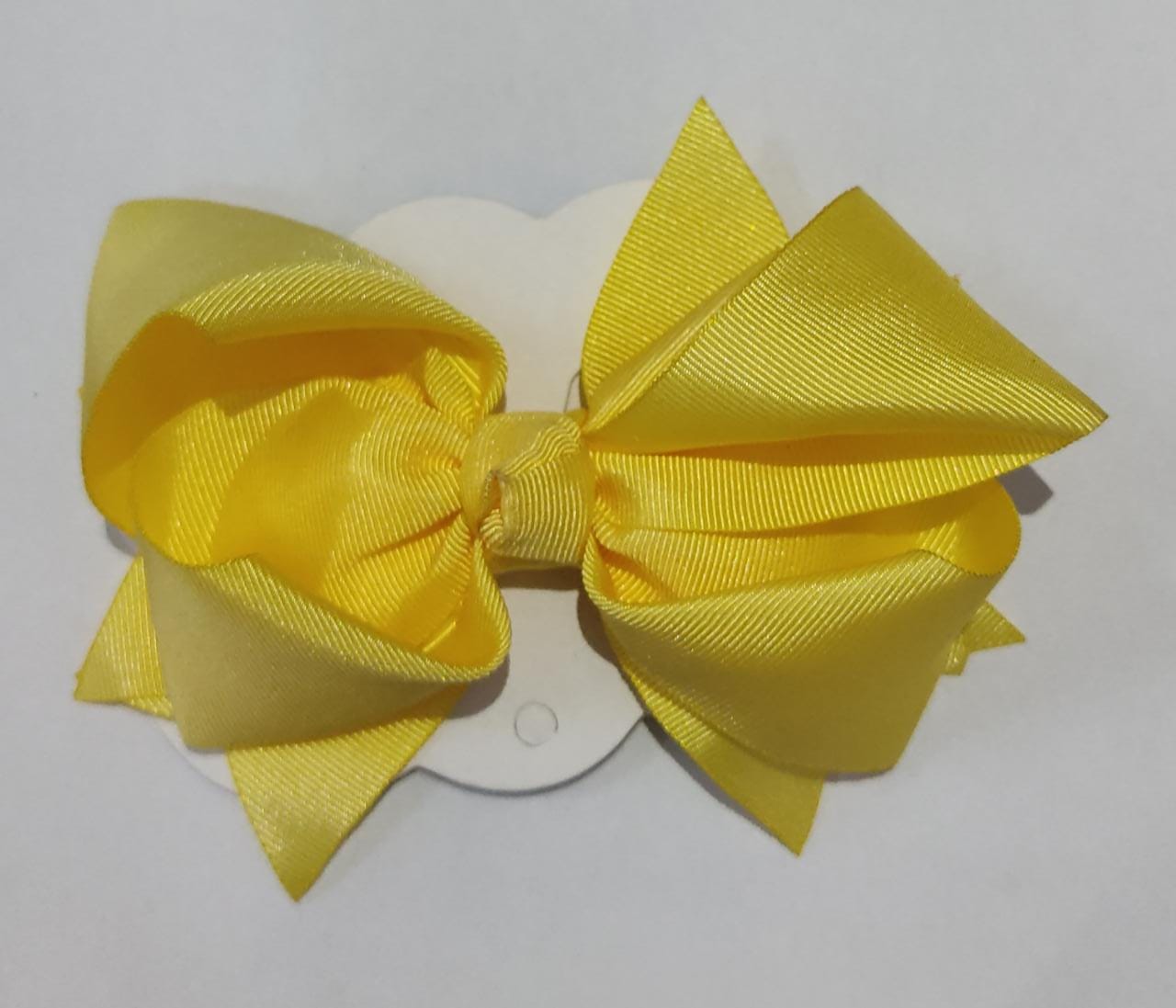 Laço Infantil Amarelo Nó e Bico de Pato