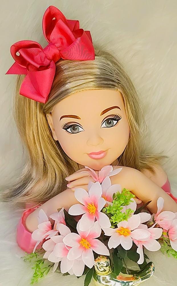 Laço Infantil Amora Pink Com Nó e Bico de Pato