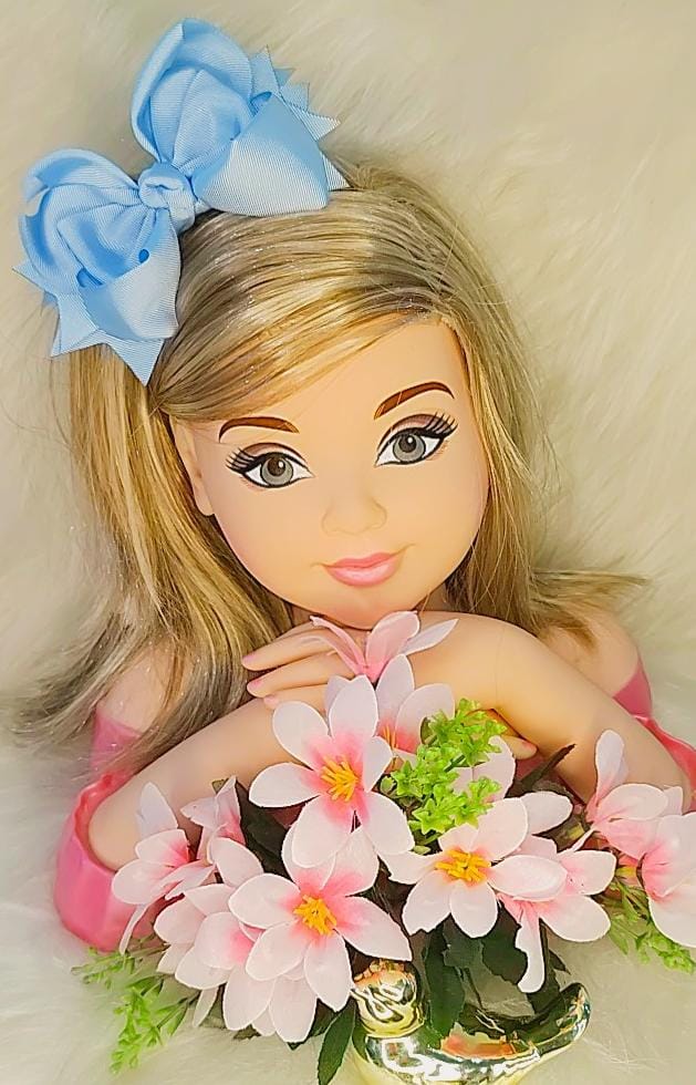 Laço Infantil Azul Bebê Com Bico de Pato