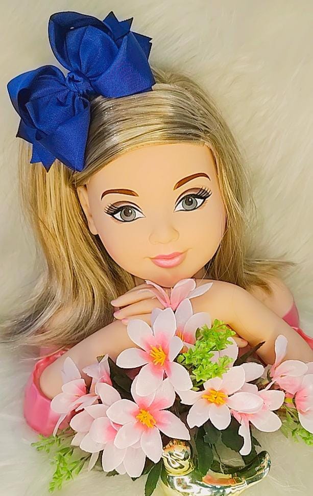 Laço Infantil Azul Royal Com Bico de Pato