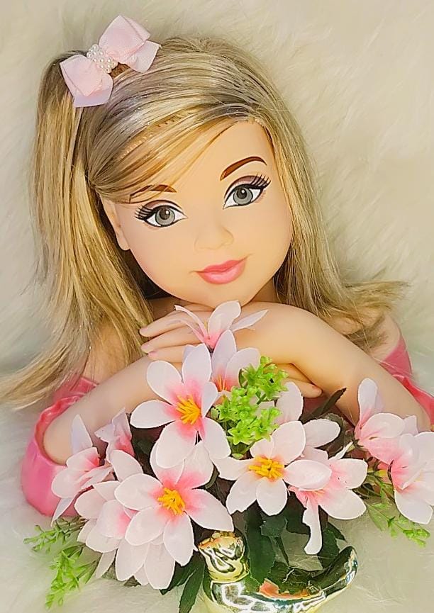 Laço Infantil Baby Rosa Bebê Com Bico de Pato Pérolas