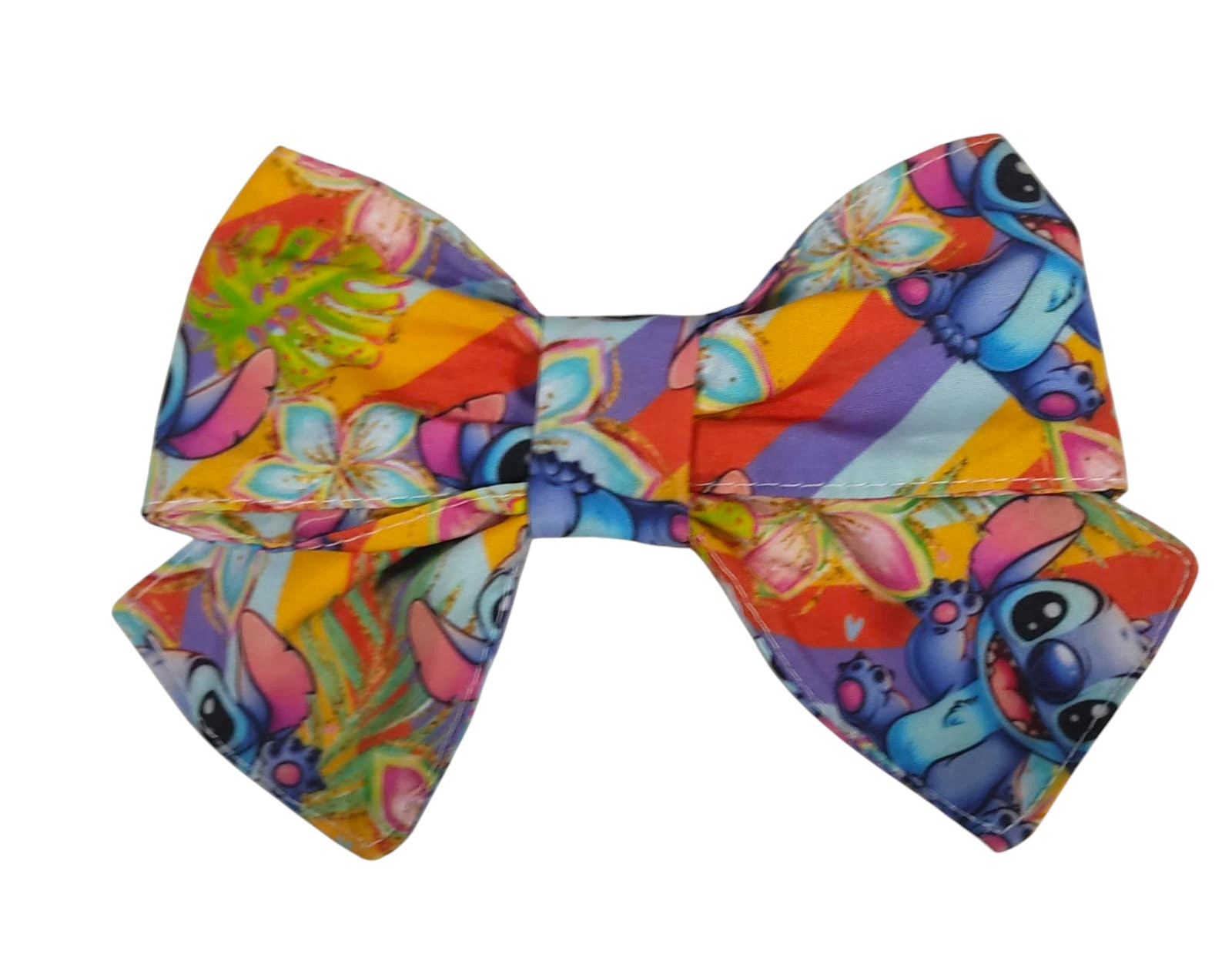 Laço Infantil Colorido Lilo Stitch e Angel C/ Bico de Pato