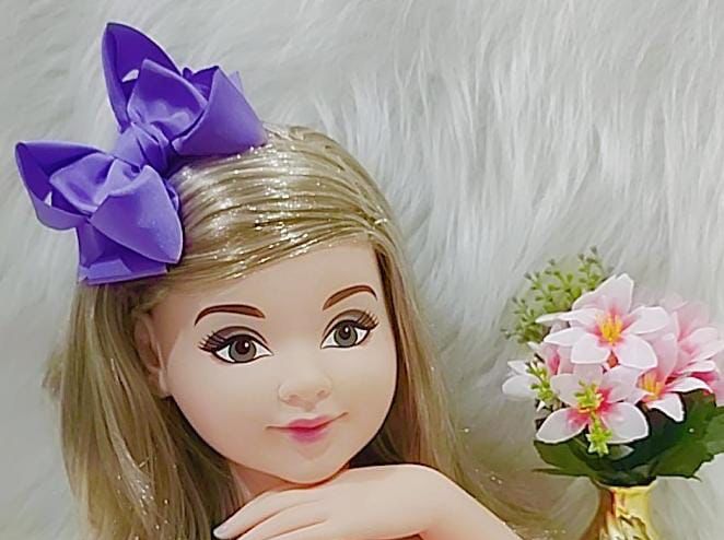 Laço Infantil Lilás Luxo