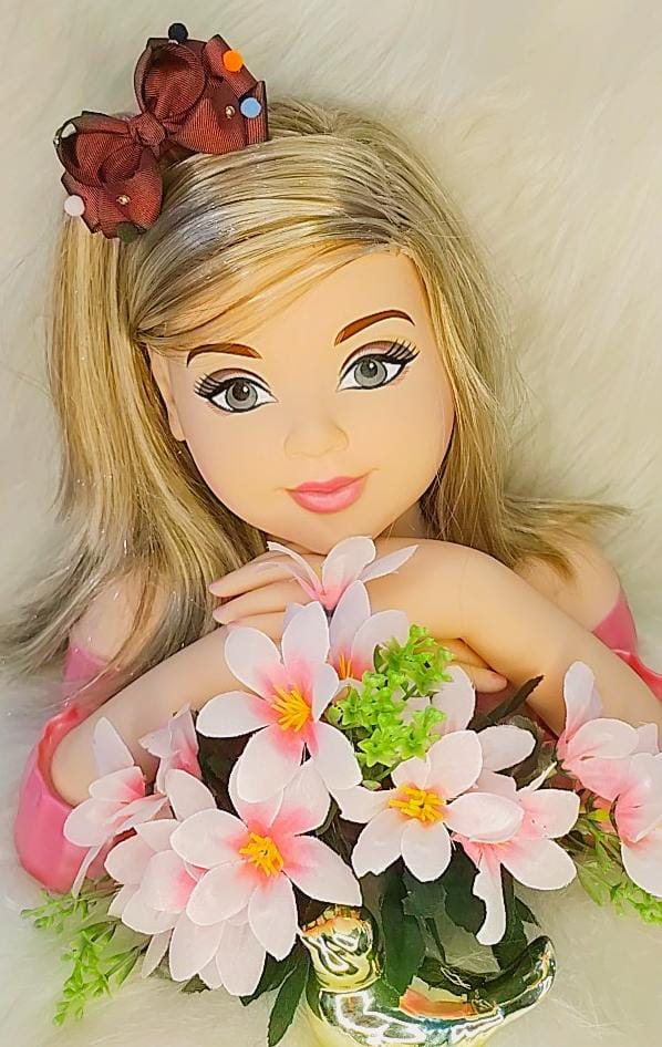 Laço Infantil Marsala Com Pompom e Bico de Pato