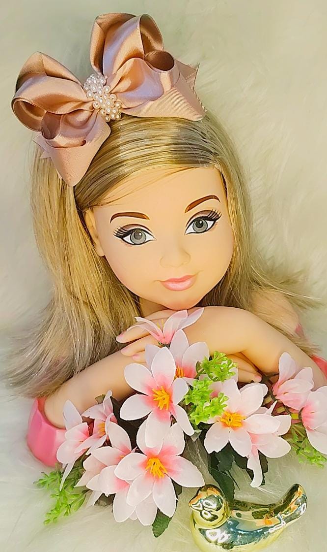 Laço Infantil Maxx Rose C/ Pérolas e Bico de Pato