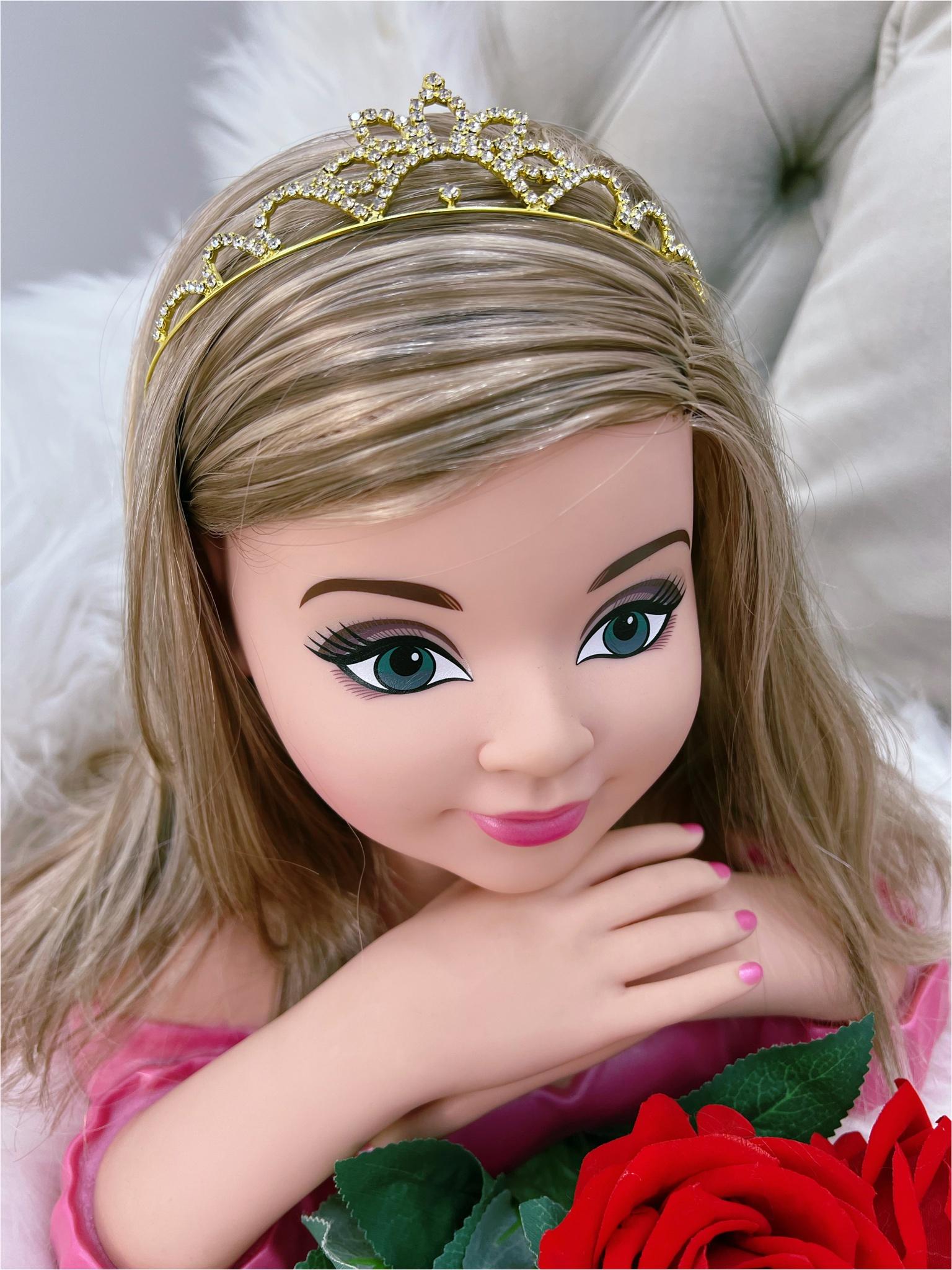 Coroa Infantil Princesa Dourada Pétalas C/ Strass Super Luxo