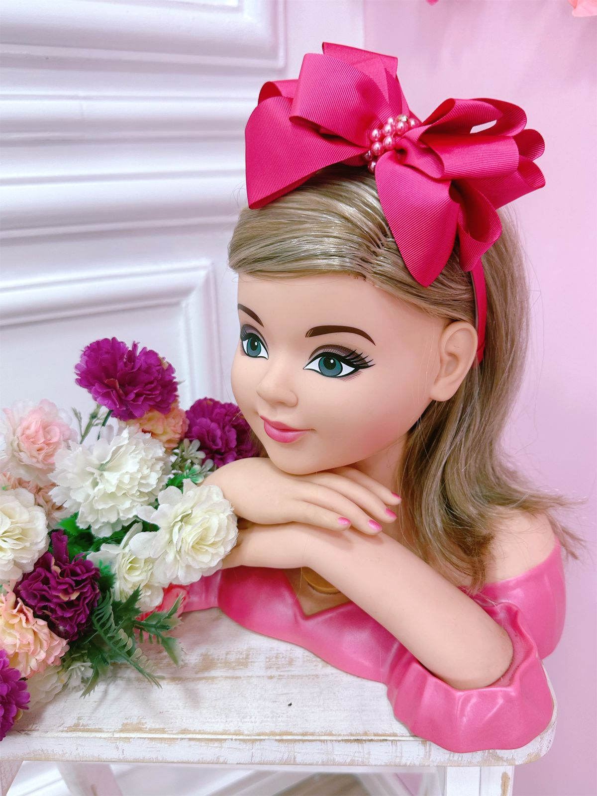 Tiara Infantil Pink Maxx Nó C/ Pérolas e Strass Luxo
