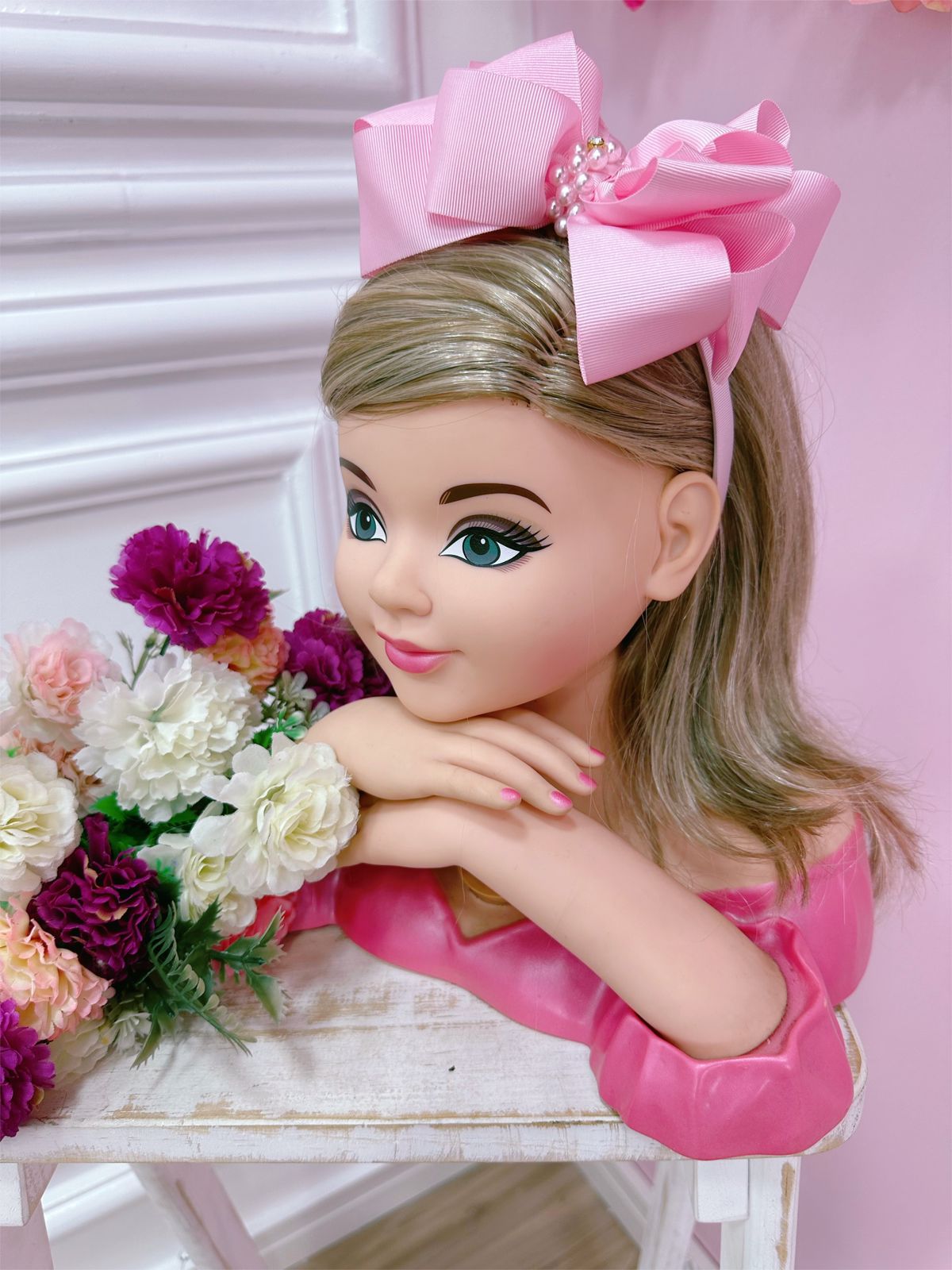 Tiara Infantil Rosa Maxx Nó C/ Pérolas e Strass Luxo