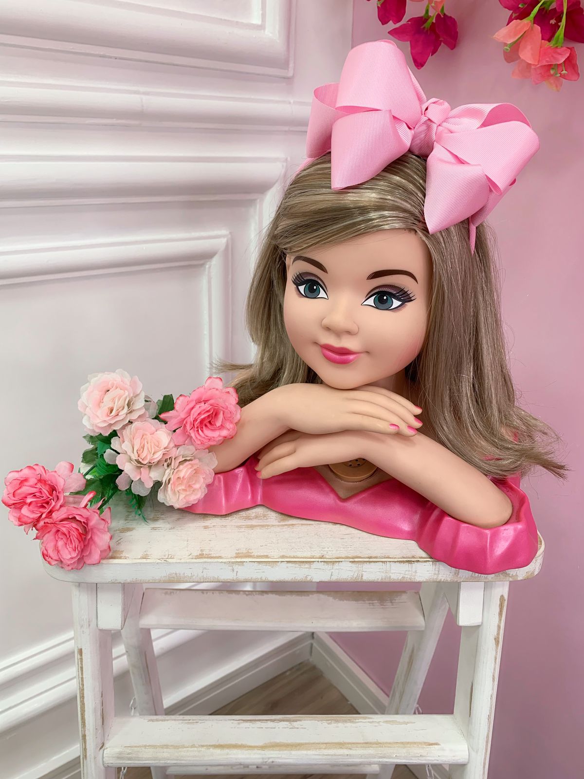 Tiara Infantil Rosa Maxx Nó Luxo