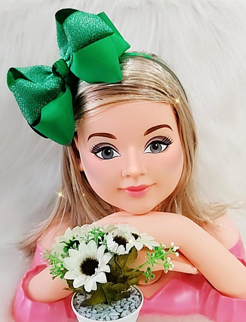 Tiara Infantil Verde Maxxi Nó com Glitter