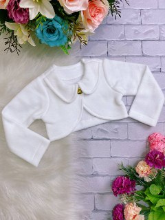 Bolero Infantil Branco Soft Luxo