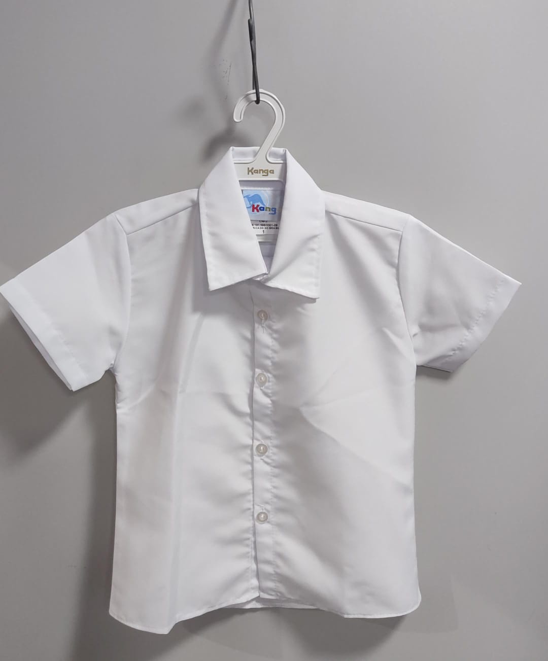 Camisa Social Branca Lisa Com Manga Curta Príncipes