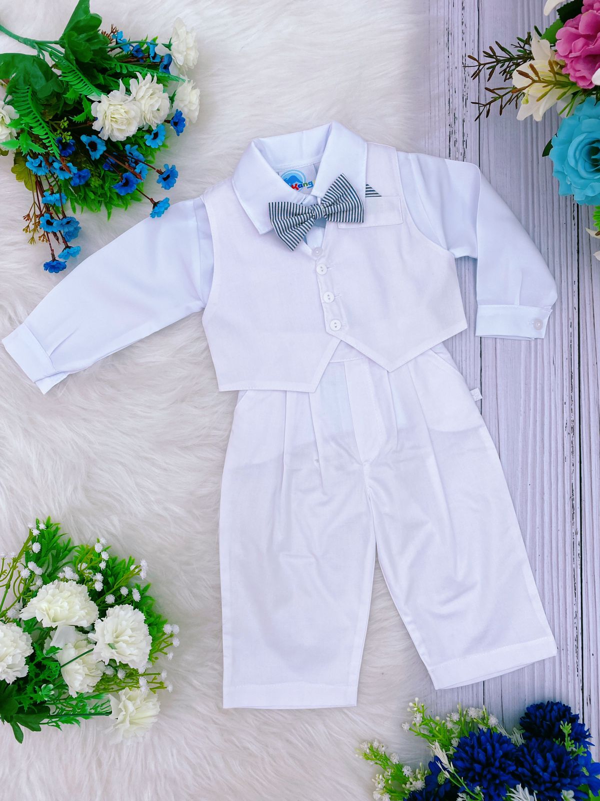 Conjunto Social Calça Camisa Colete Gravata Suspensório PMG