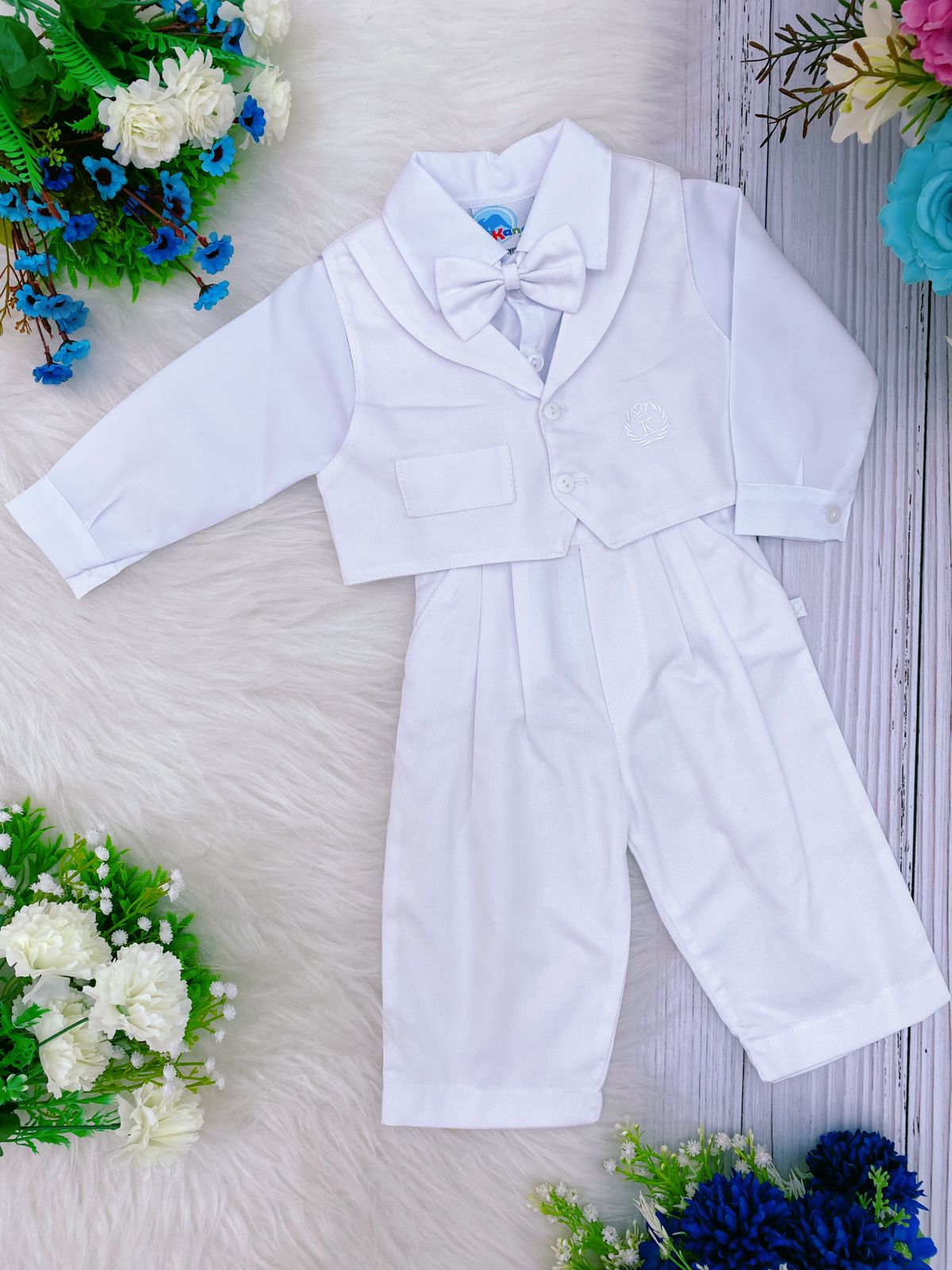 Conjunto Social Calça Camisa Colete Gravata Suspensório PMG