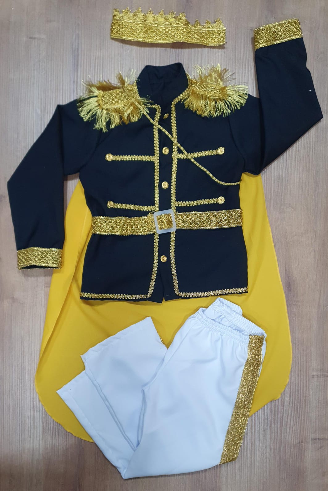 Conjunto Fantasia de Príncipe Azul Marinho Luxo Festas