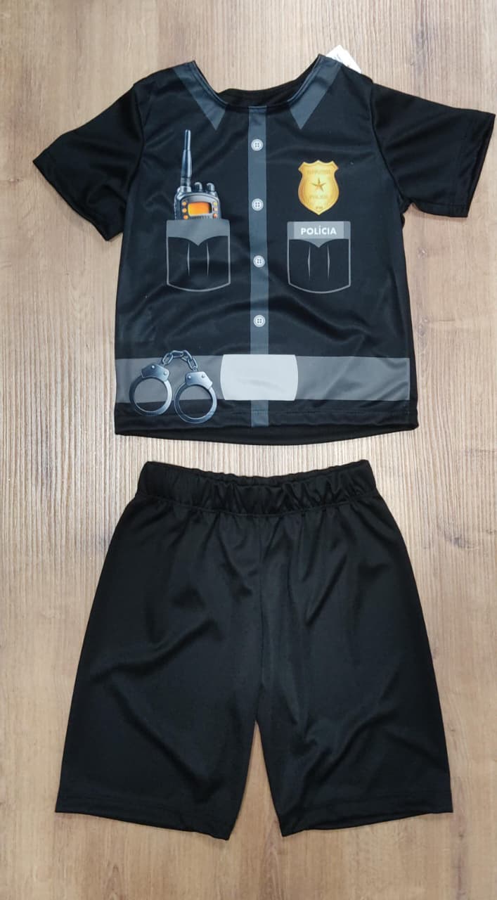 Conjunto Fantasia Infantil do Policial Festas