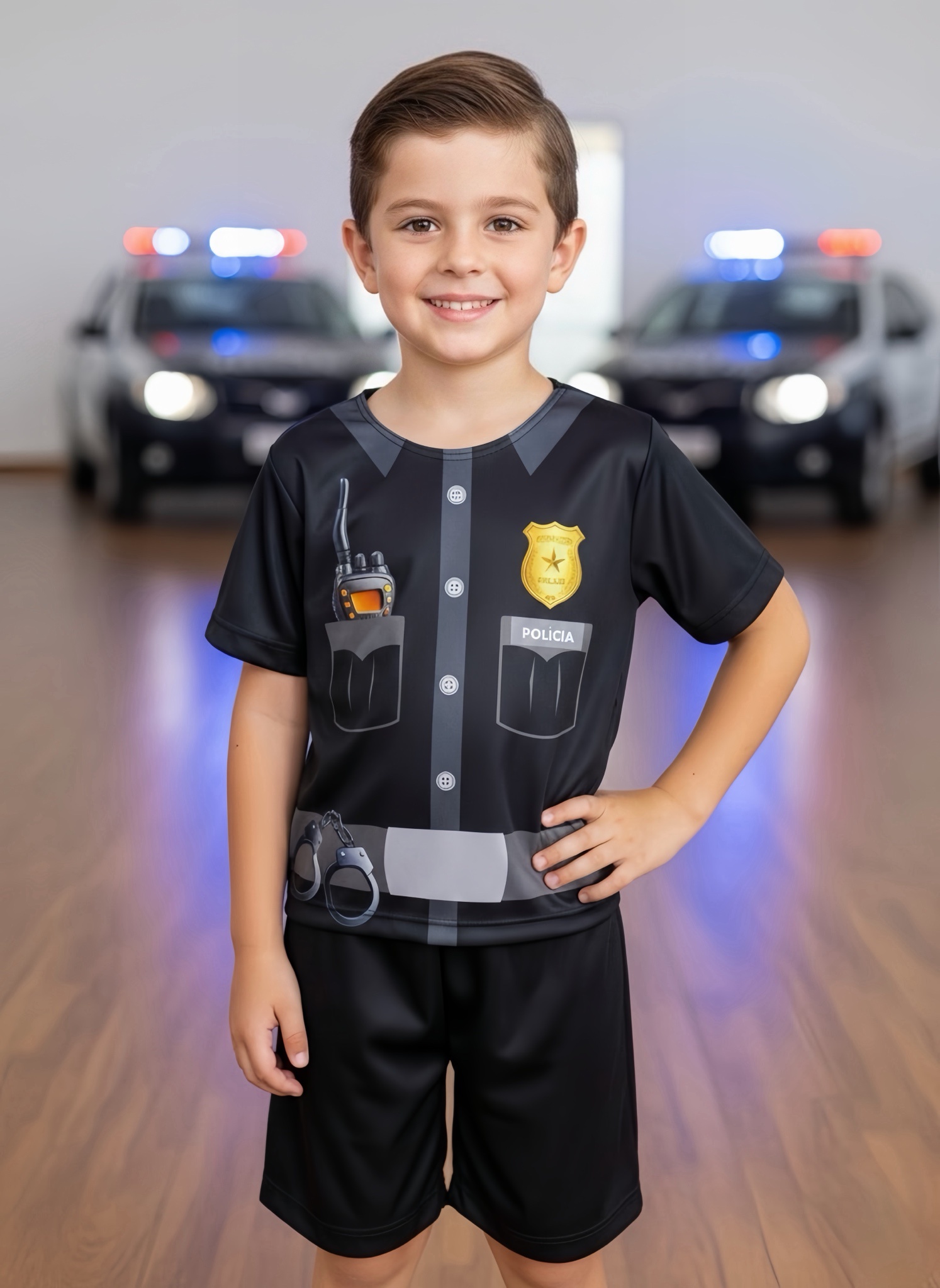 Conjunto Fantasia Infantil do Policial Festas