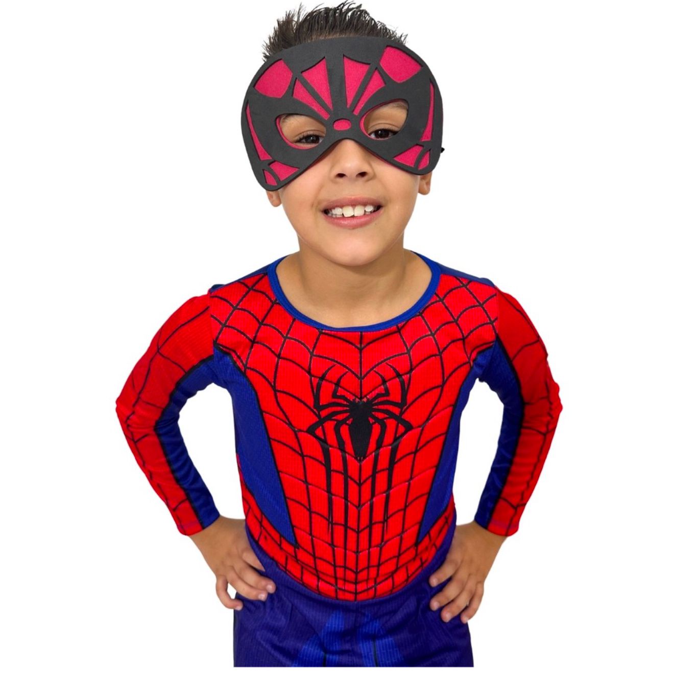 Fantasia Infantil Homem Aranha Acompanha a Máscara de E.V.A. e Escolha o  Acessório