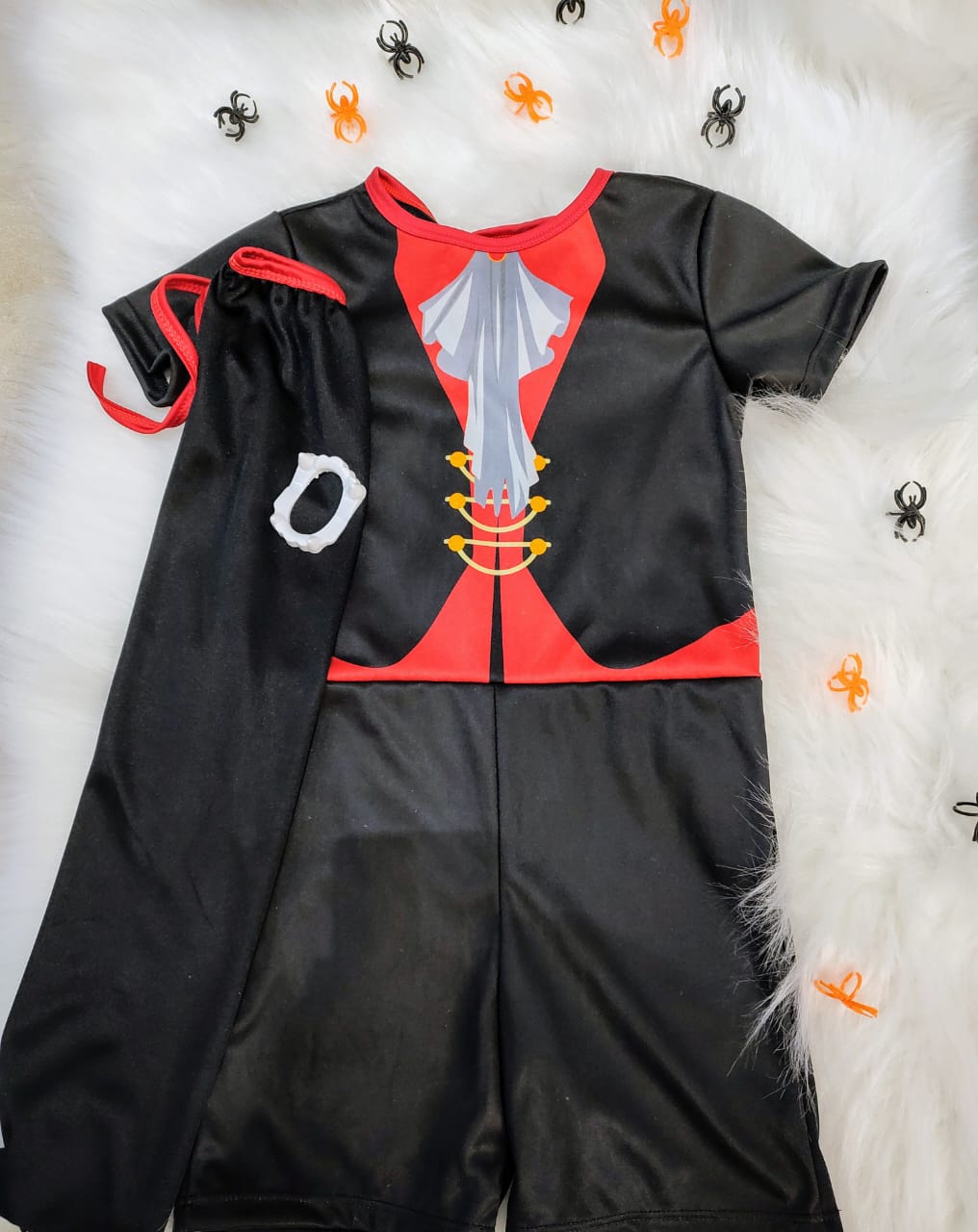 Fantasia Infantil Vampiro Capa e Dentadura