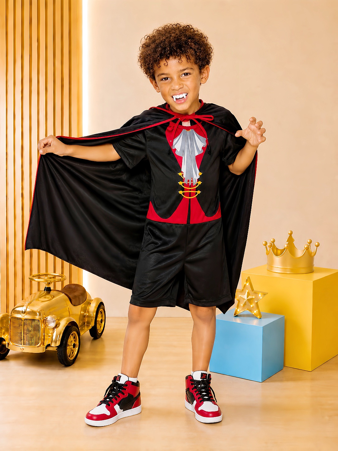 Fantasia Infantil Vampiro Capa e Dentadura