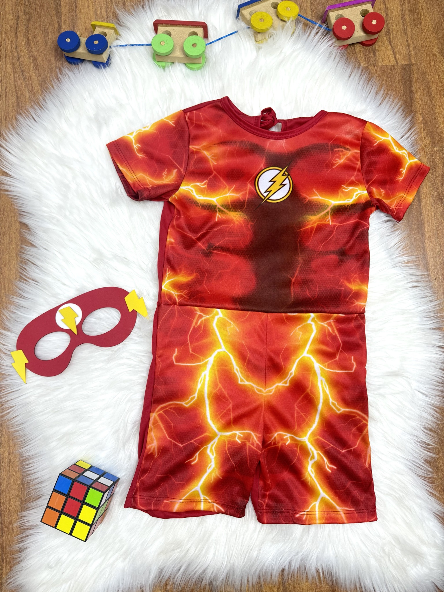 Fantasia Meninos Flash com Máscara