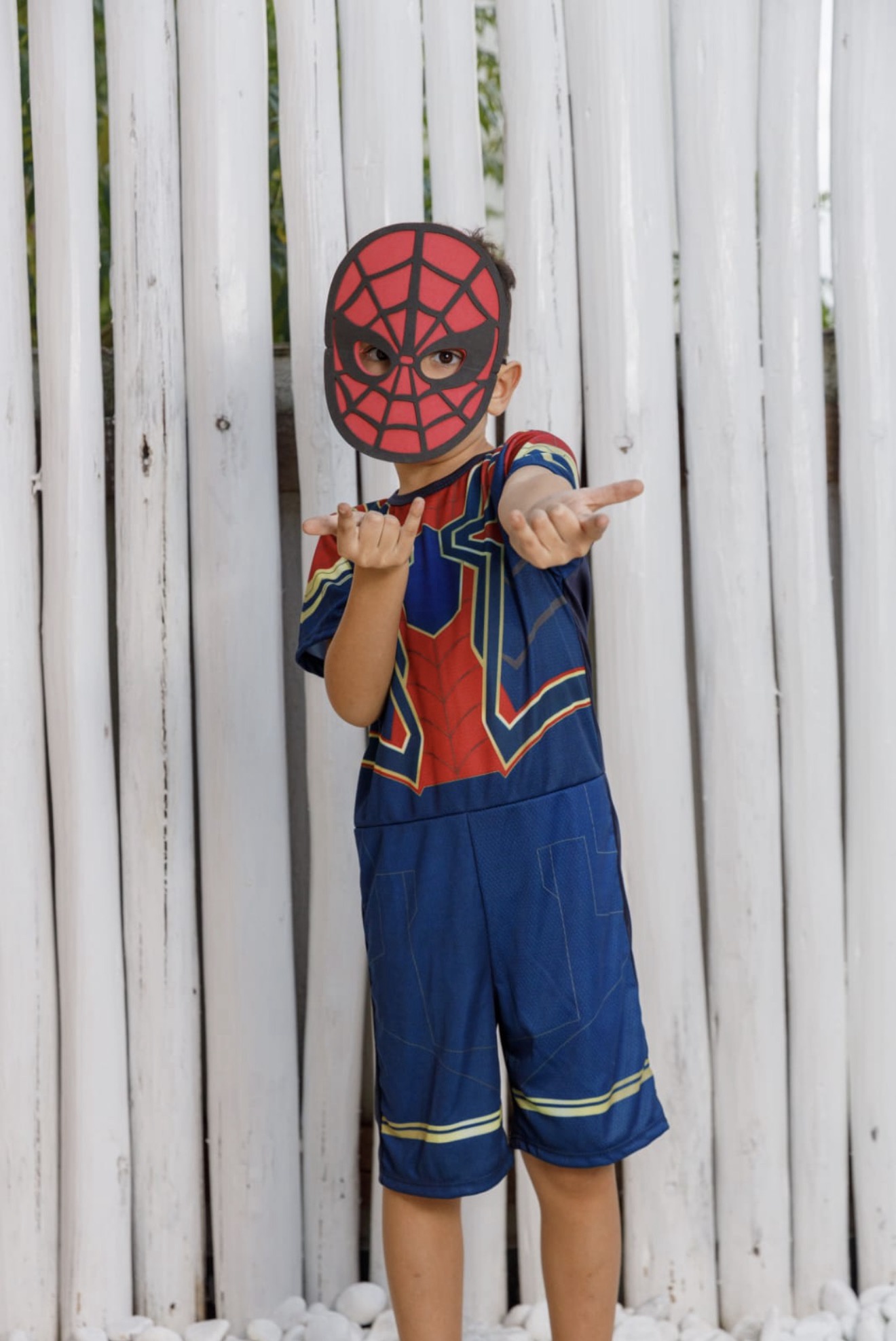 Fantasia Meninos Homem Aranha com Máscara