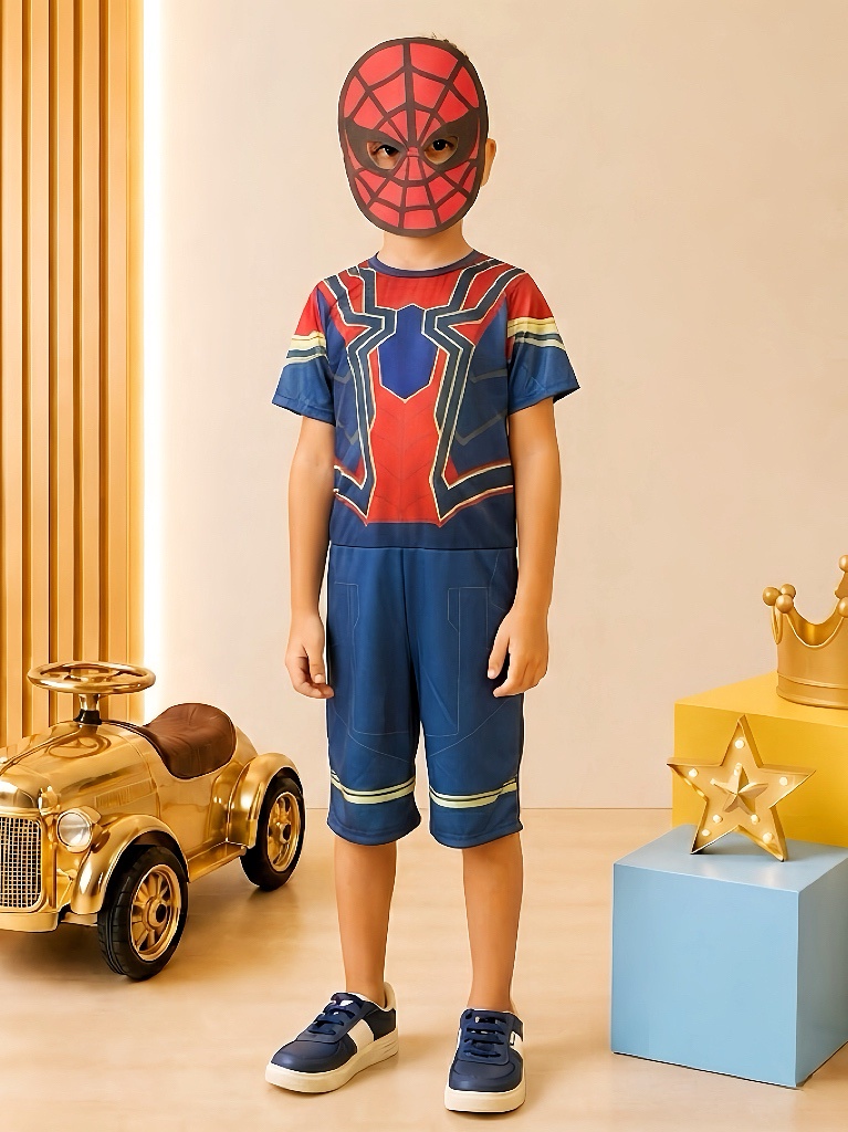 Fantasia Meninos Homem Aranha com Máscara