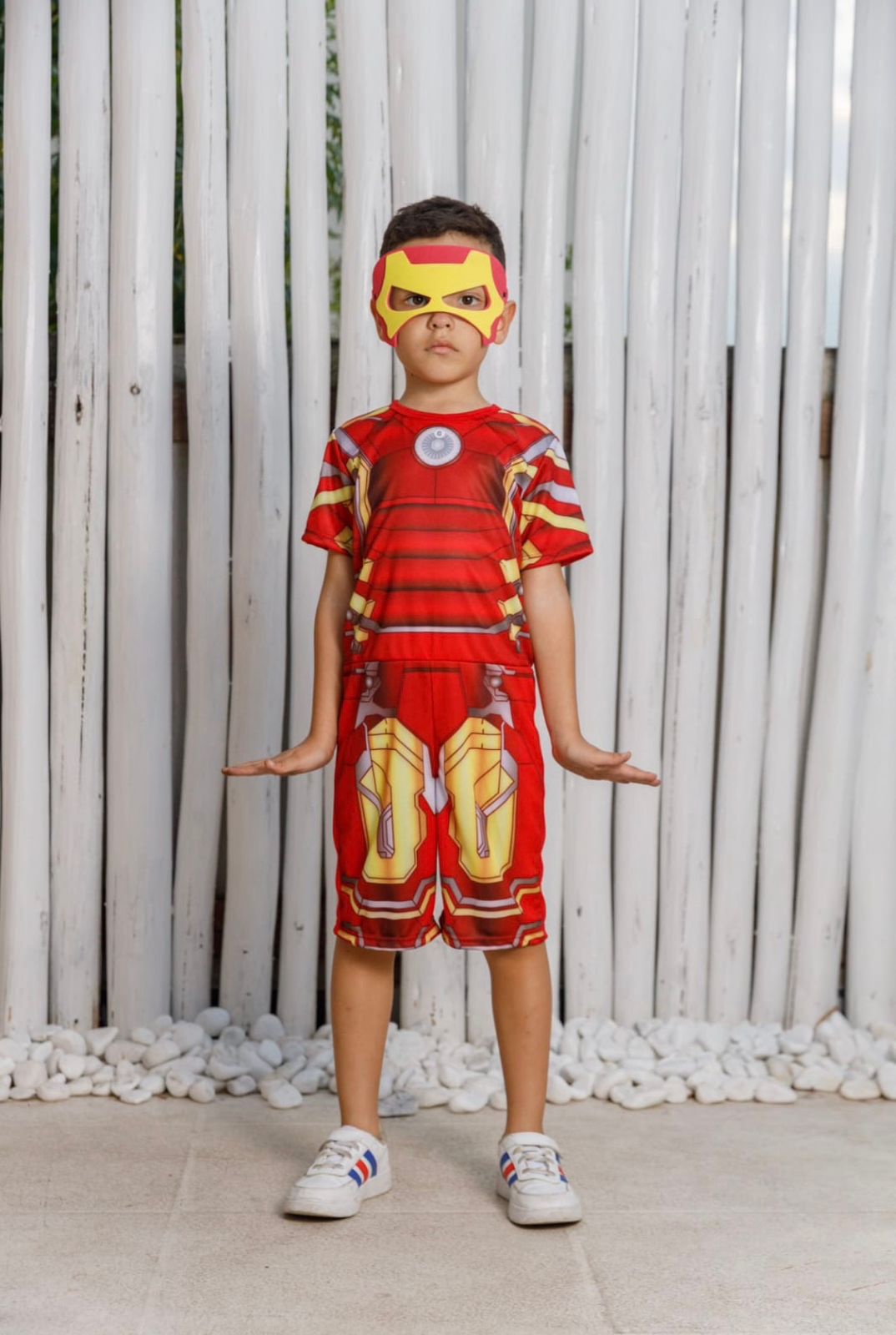Fantasia Meninos Homem de Ferro com Máscara