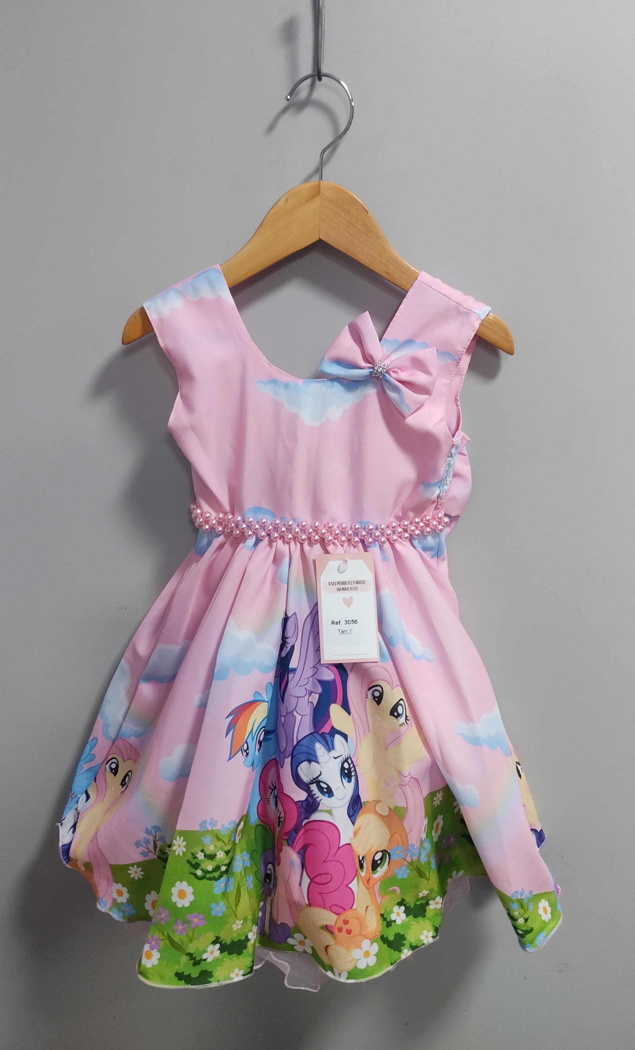 Vestido Infantil My Little Pony Rosa Claro Festas