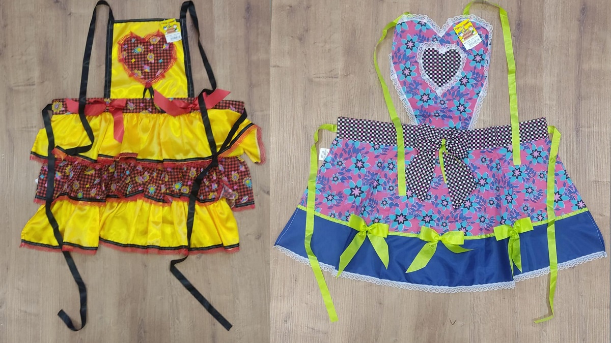 Avental Adulto Junino Caipira Arraiá Festas Tam. Unico Cores