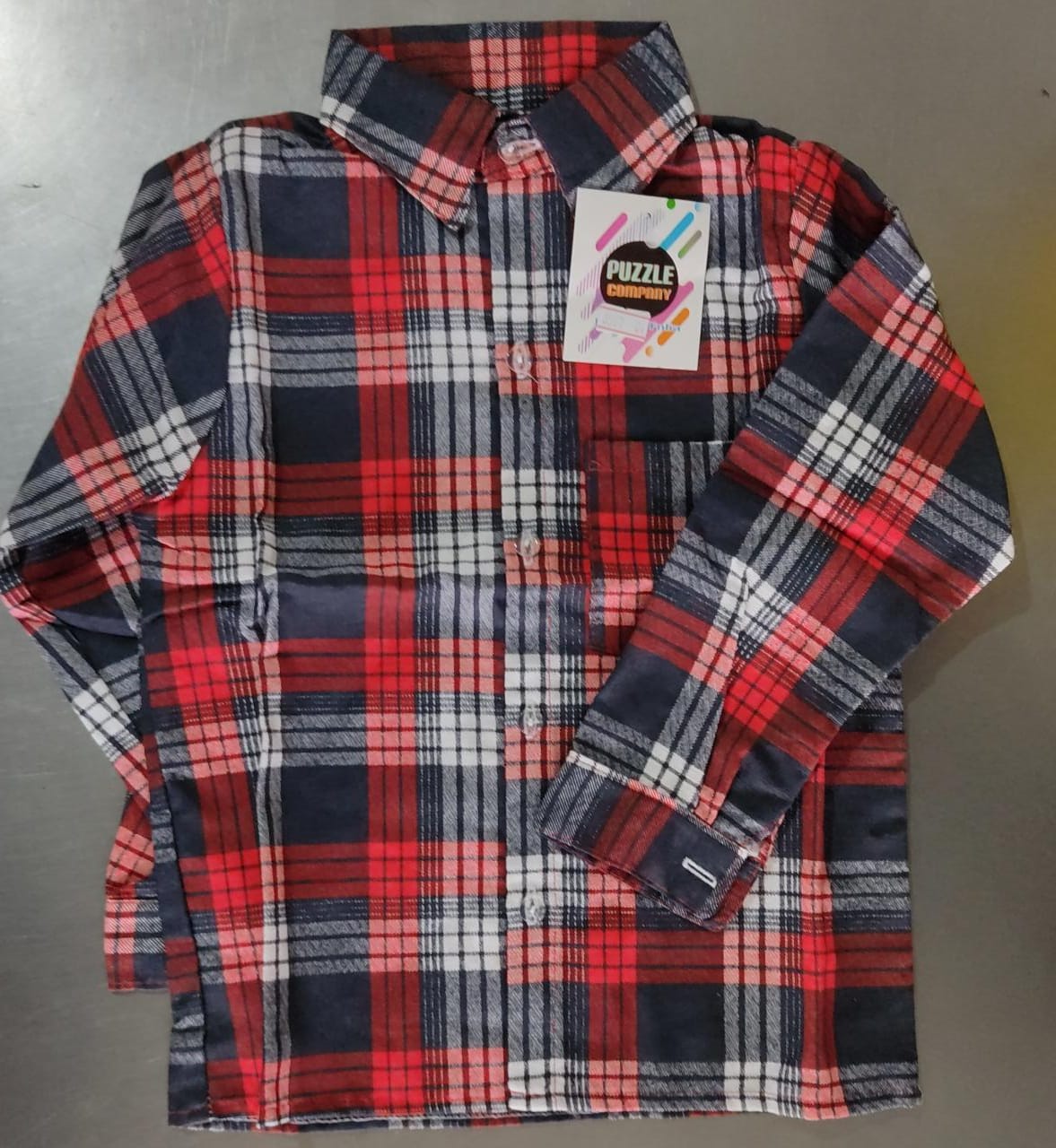 Camisa Xadrez Junino Branco Vermelho Cinza Branco