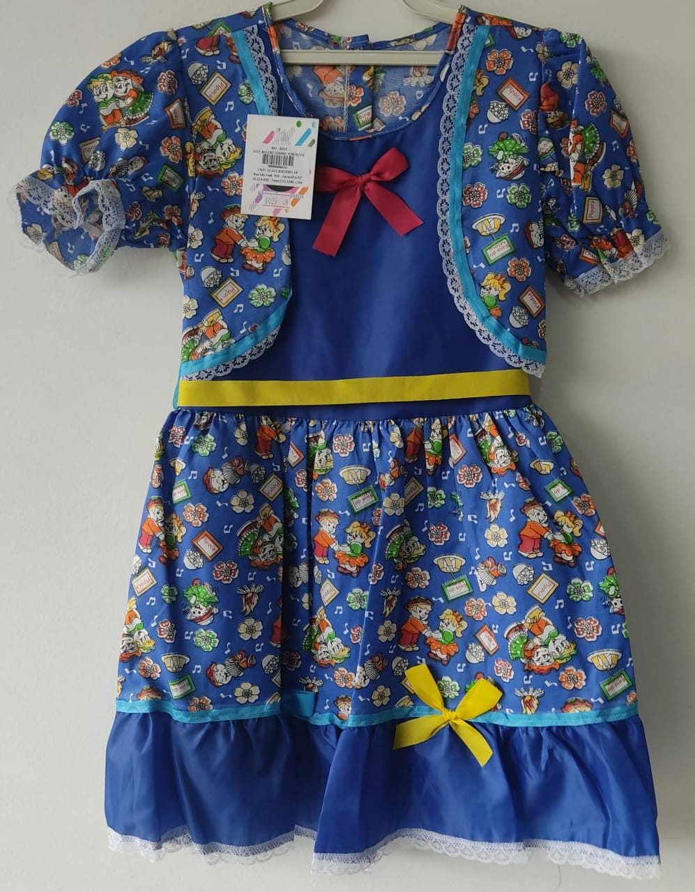 Fantasia Infantil Junino Azul P-M-G - Podem Ter Variação Cor