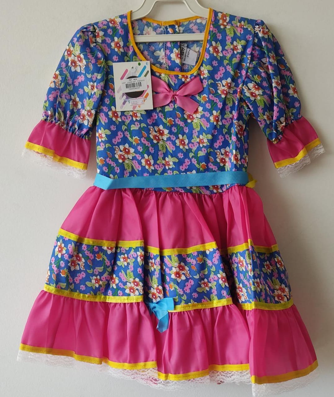 Fantasia Infantil Junino Azul Royal - P-M-G GG - Podem Ter Variação Cor