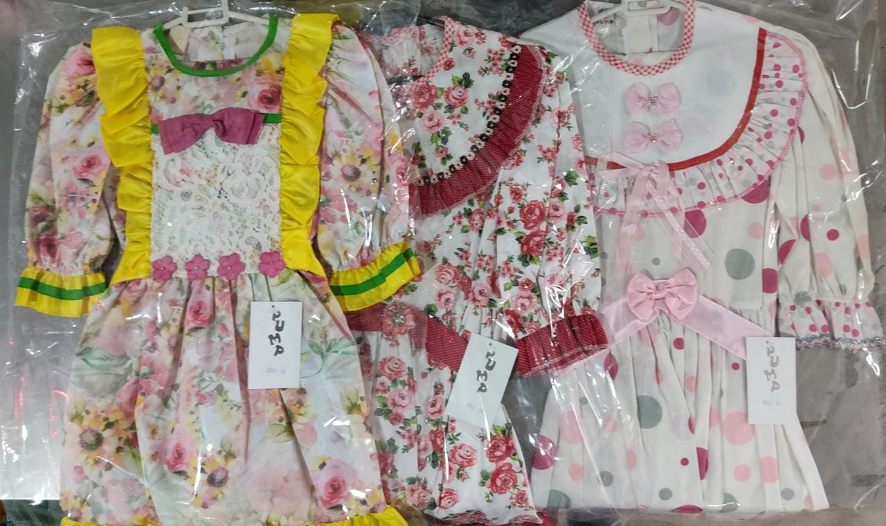 Kit 3 Peças Fantasia Infantil Junino  -10-14-16 - Variação Cor