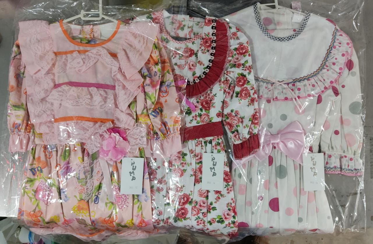 Kit 3 Peças Fantasia Infantil Junino  -12-14-16 - Variação Cor