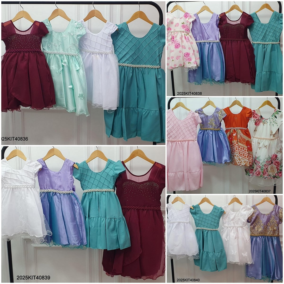 Kit de 4 Peças de Vestidos Luxo Daminhas Festas 8