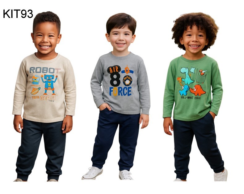 Kit Cleomara Meninos 9 peças Inverno Tamanho 3