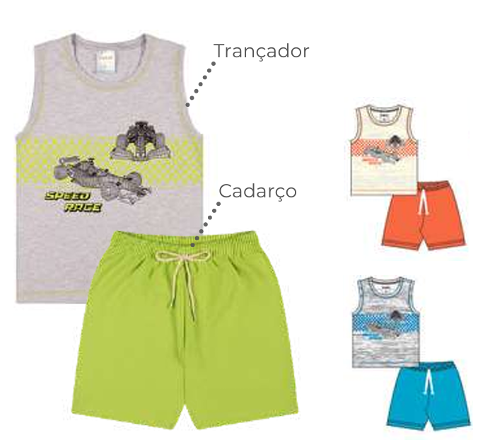 Kit Fantoni Meninos Com Estampa Colorida 6 e 8