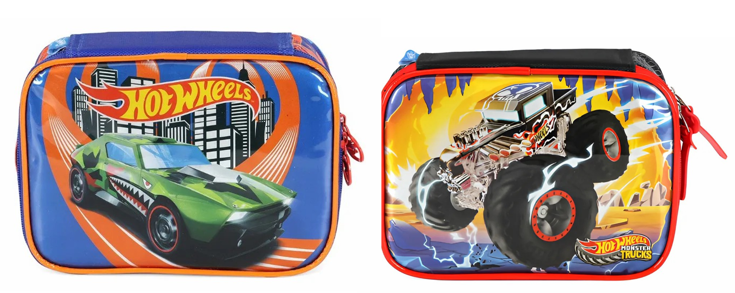 Estojo Escolar Box Hot Wheels Trucks Race Cores
