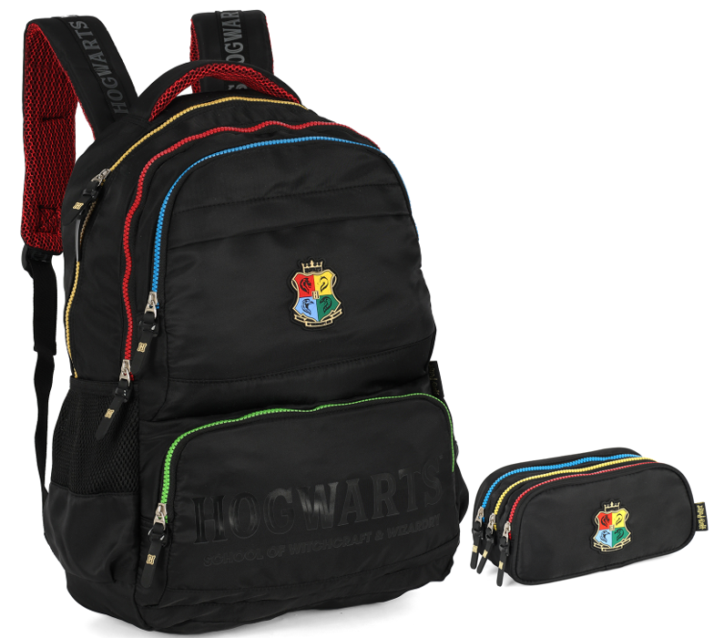 Kit Mochila para Notebook + Estojo Triplo do Harry Potter Hogwarts