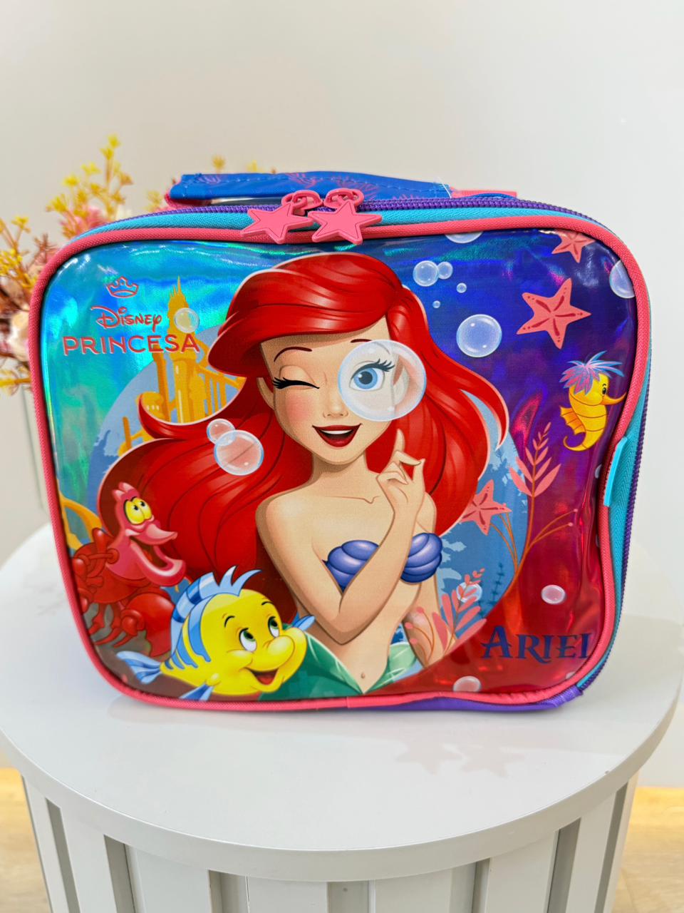 Lancheira Escolar da Princesa Disney Ariel Metálica