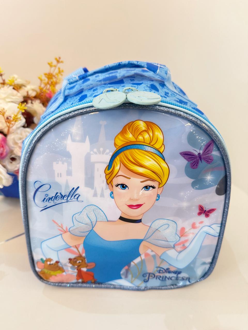 Lancheira Escolar da Princesa Disney Cinderela Azul