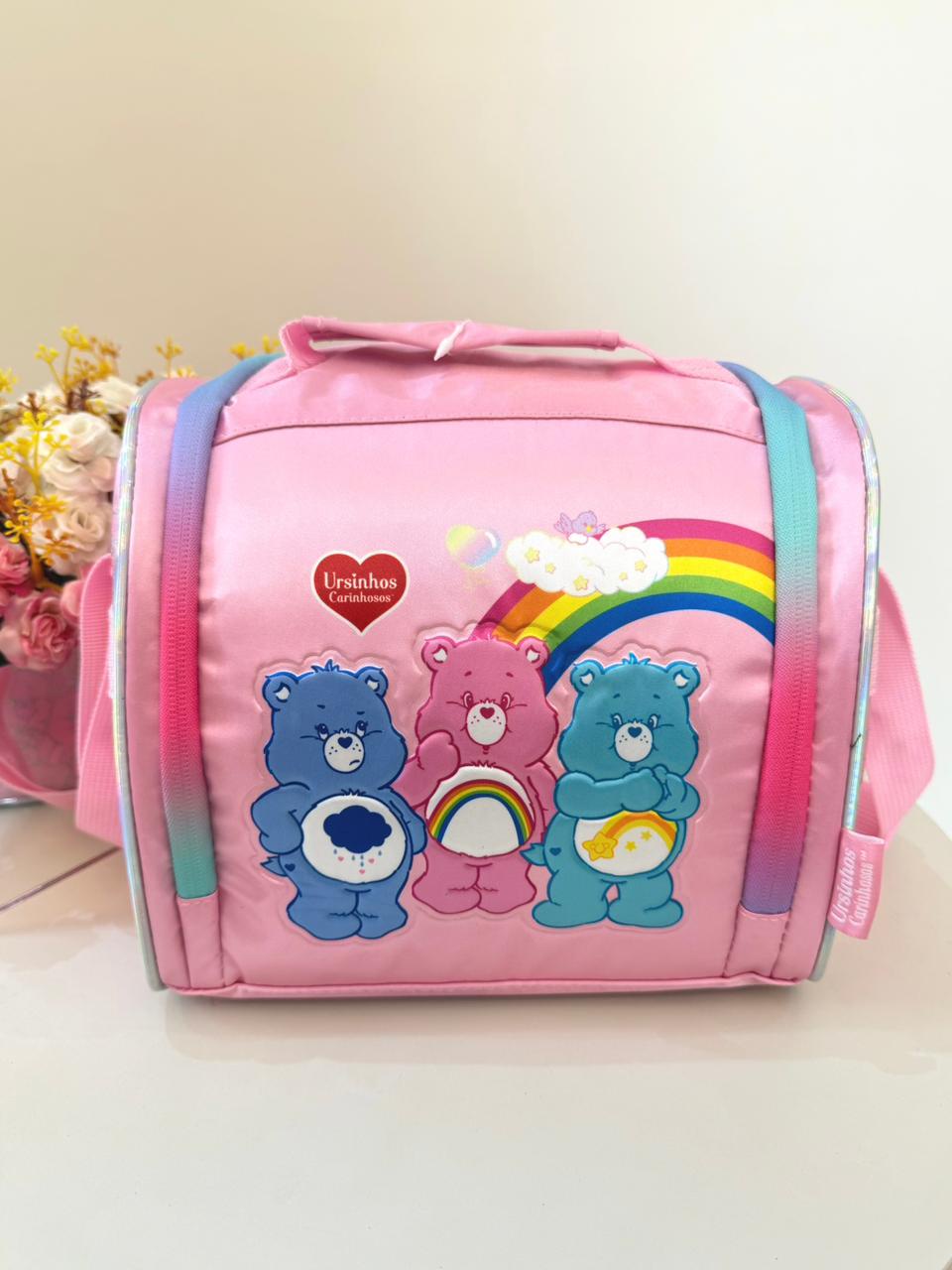 Lancheira Escolar dos Ursinhos Carinhosos Rosa