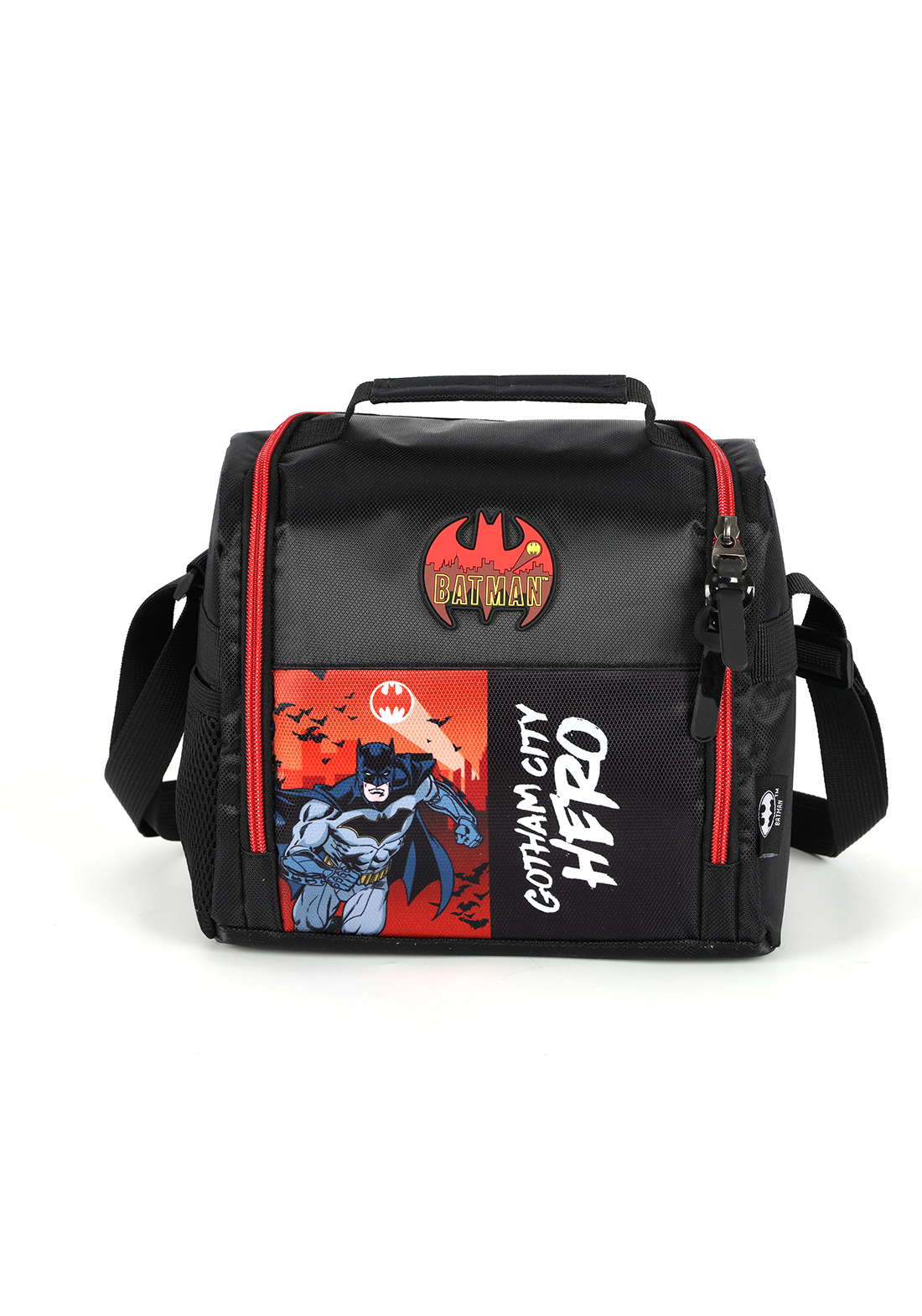 Lancheira Infantil do Batman Preta e Vermelha